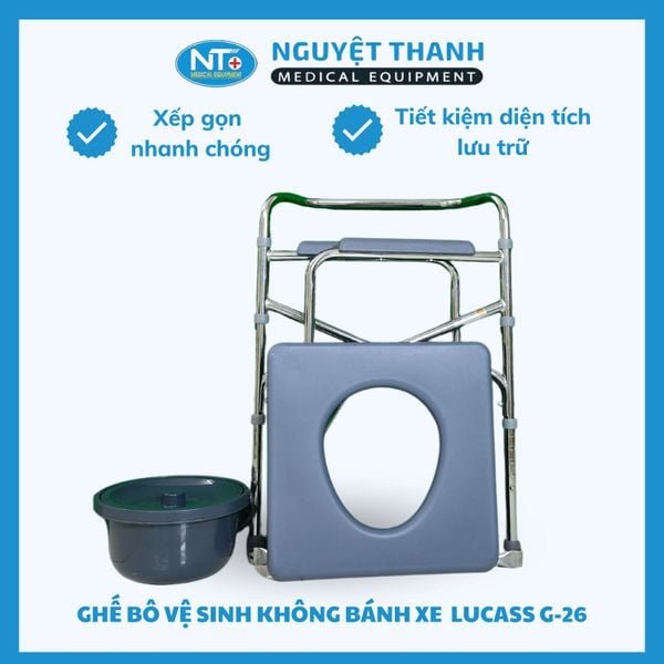Ghế Bô Vệ Sinh Không Bánh Xe Lucass G-26