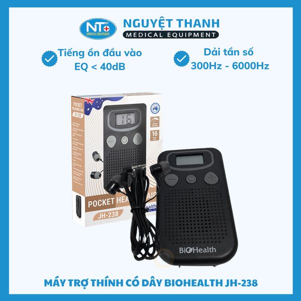 Máy Trợ Thính Bỏ Túi BioHealth JH-238 Chính Hãng, Giá Tốt