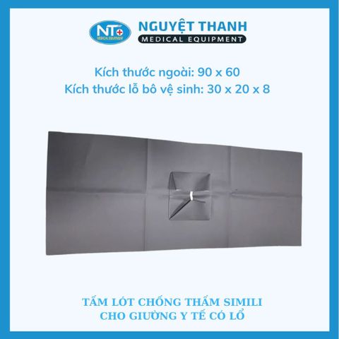 Tấm Lót Chống Thấm Giường Y Tế Có Bô Vệ Sinh