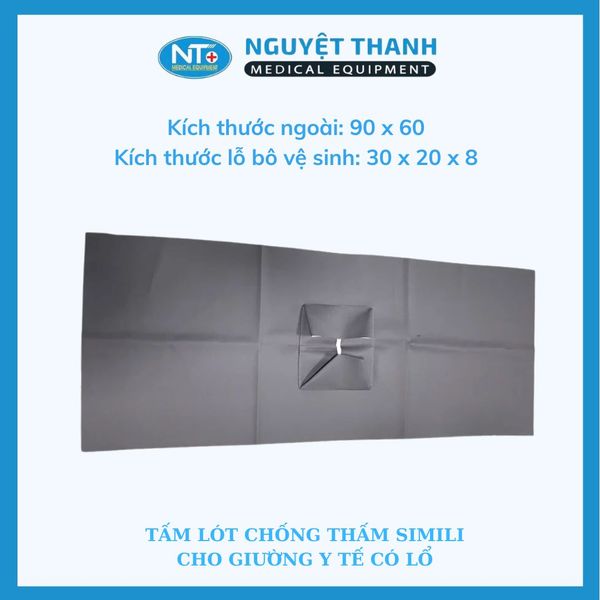 Tấm Lót Chống Thấm Giường Y Tế Có Bô Vệ Sinh