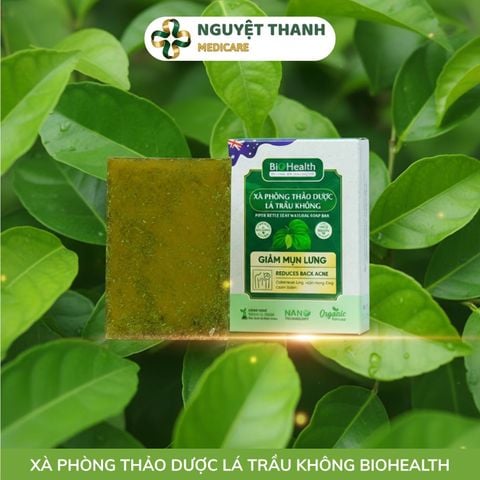 Xà Phòng Lá Trầu Không BioHealth 100g Giảm Mụn Lưng Hiệu Quả