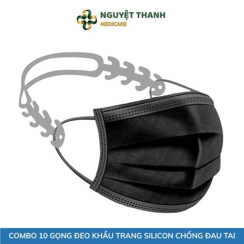COMBO 10 Gọng Đeo Khẩu Trang Silicon Giảm Đau Tai Chính Hãng