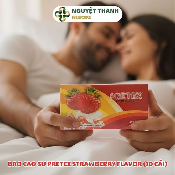 Bao Cao Su Pretex Strawberry Flavor Siêu Mỏng, Hương Dâu