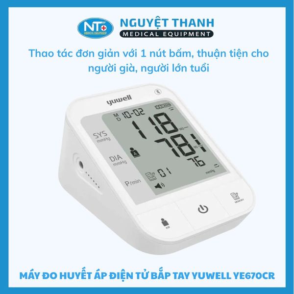 Máy Đo Huyết Áp Giọng Nói Pin Sạc YE670CR
