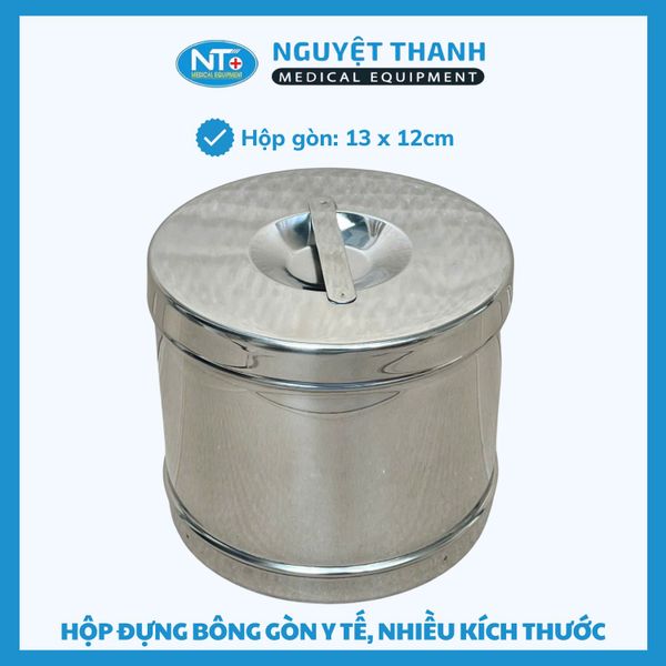 Hộp Đựng Bông Gòn Inox