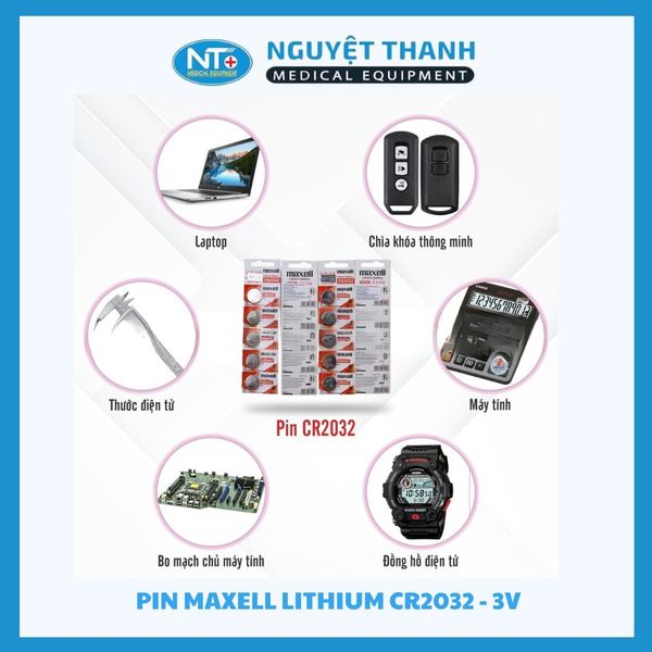 1 VỈ (5 VIÊN) Pin CR 2032 Maxcell