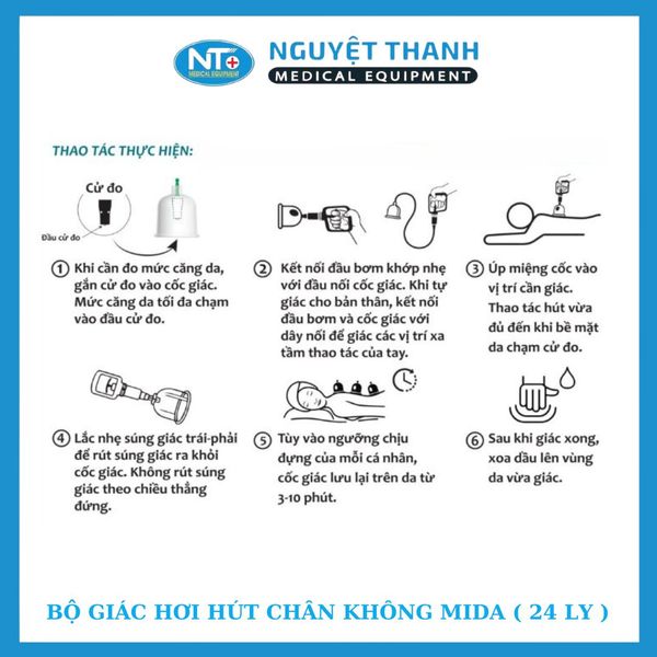 Bộ Giác Hơi Không Dùng Lửa MIDA Mec 12 Cup