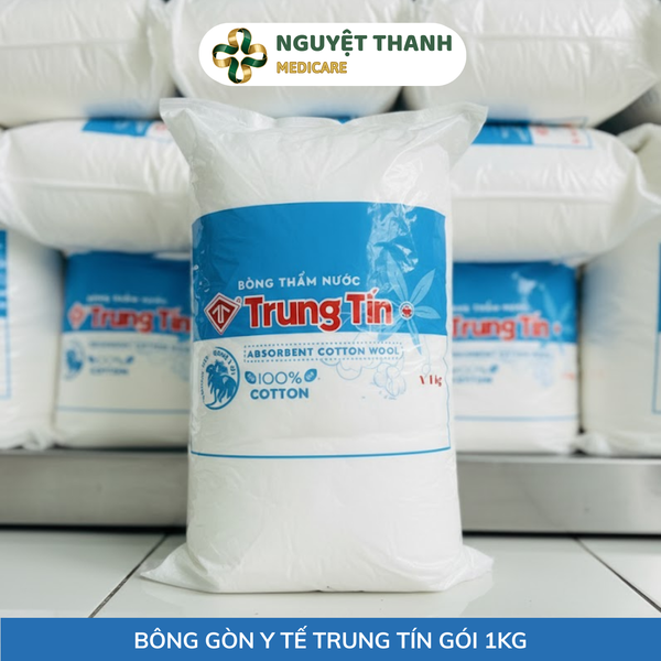 Bông Gòn Y Tế Trung Tín 100% Tự Nhiên - Thấm Hút Cực Tốt