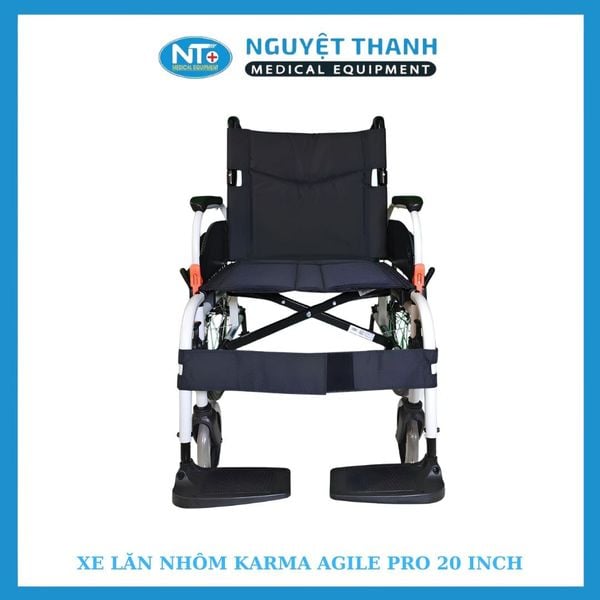 Xe lăn nhôm cao cấp Karma Agile Pro ghế rộng 20 inch