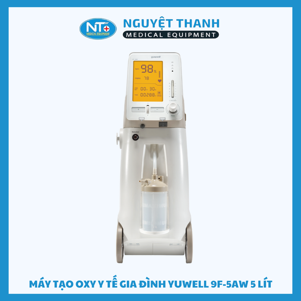 Máy Tạo Oxy Yuwell 9F-5AW 5 Lít/Phút Tích Hợp Xông Khí Dung