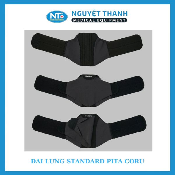 Đai lưng Standard Pita Coru size M màu đen (17cm)