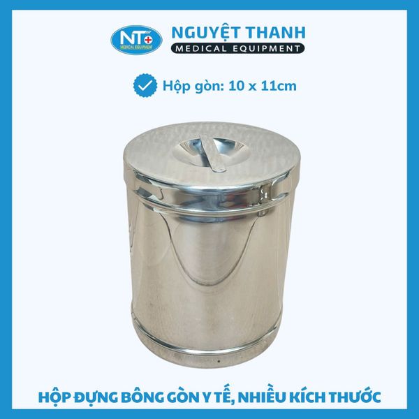 Hộp Đựng Bông Gòn Inox