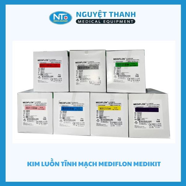 1 HỘP (100 CÂY) Kim luồn 18 Medikit