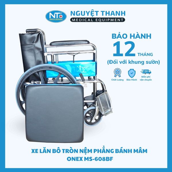 Xe Lăn Bô Tròn, Bô Tròn Nệm Phẳng Bánh Mâm One-X MS-608BF