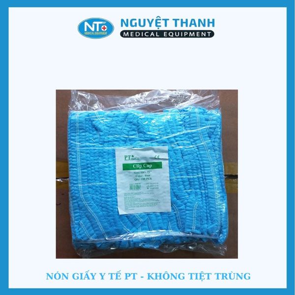 Nón y tế trùm đầu màu xanh PT (nón giấy) 100c/g