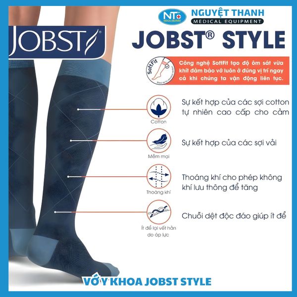 Vớ Y Khoa Thời Trang JOBST Style 20-30 mmHg Chính Hãng Mỹ - 1 Đôi