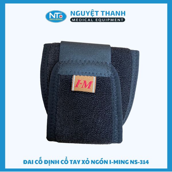 Đai cổ tay xỏ ngón I-Ming NS 314 màu đen