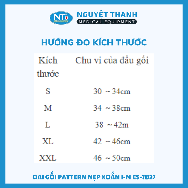 Đai Gối Pattern Nẹp Xoắn I-M ES-7B27