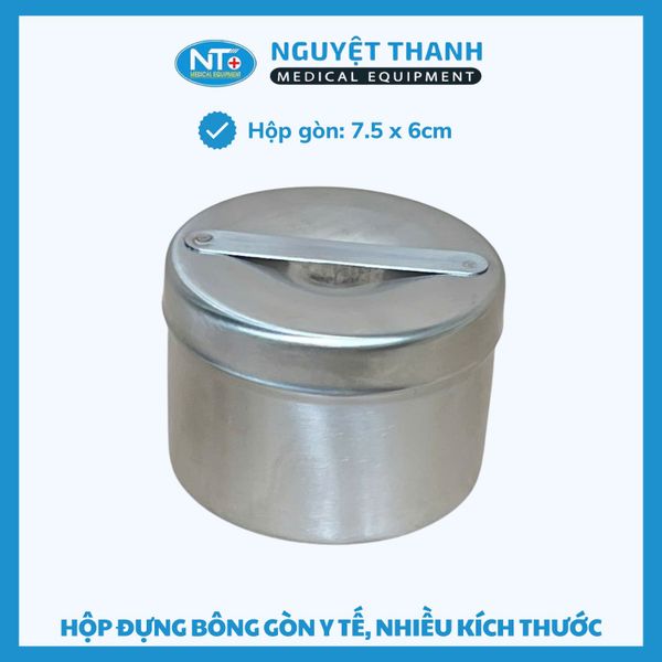 Hộp Đựng Bông Gòn Inox