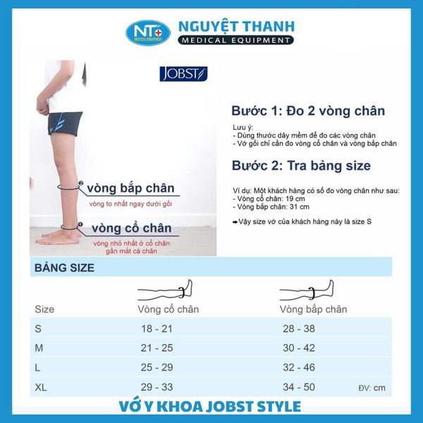 Vớ Y Khoa Thời Trang JOBST Style 20-30 mmHg Chính Hãng Mỹ - 1 Đôi
