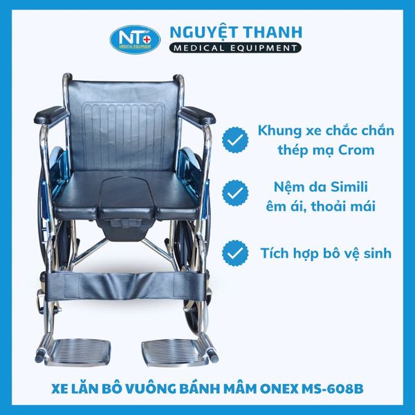 Xe Lăn Bô Vuông, Bánh Mâm One-X MS-608B