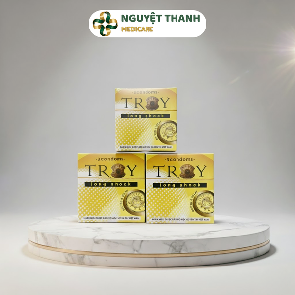 Bao Cao Su Troy Long Shock Bi Gai Kéo Dài Thời Gian Hộp 3 Cái