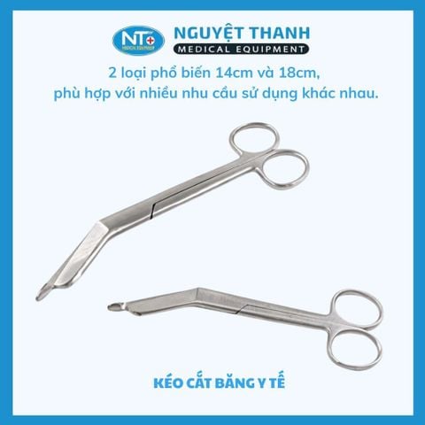 Kéo Cắt Băng 14cm, 18cm Thép Không Gỉ - Pakistan