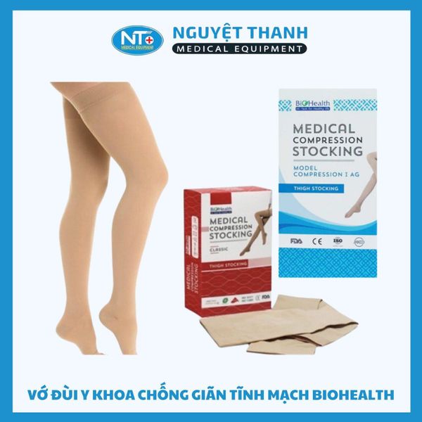 Vớ Đùi Y Khoa Biohealth Compression I AG - Hổ Trợ Suy Giãn Tĩnh Mạch - 1 Đôi/ Hộp