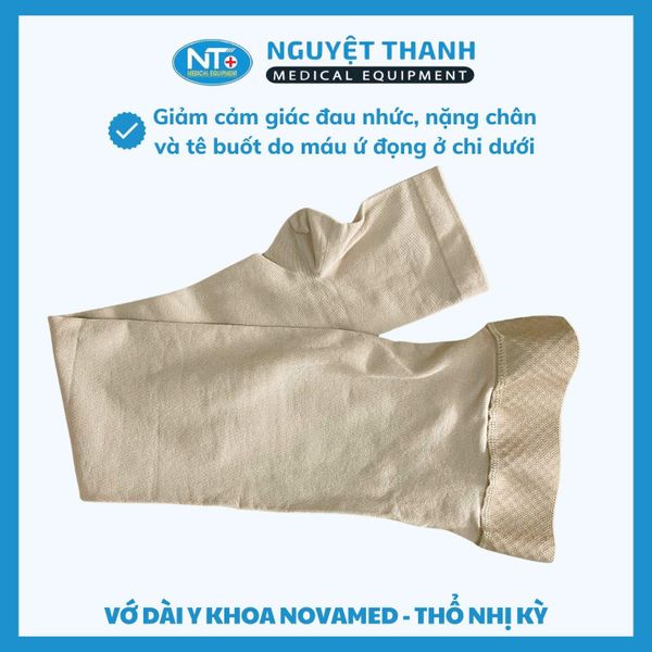 Vớ Dài Y Khoa Novamed Thổ Nhị Kỳ - 1 Cặp/ Hộp