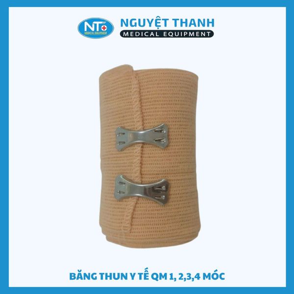 COMBO 2 Băng Thun Y Tế QM Elastic Bandage 1, 2, 3, 4 Móc