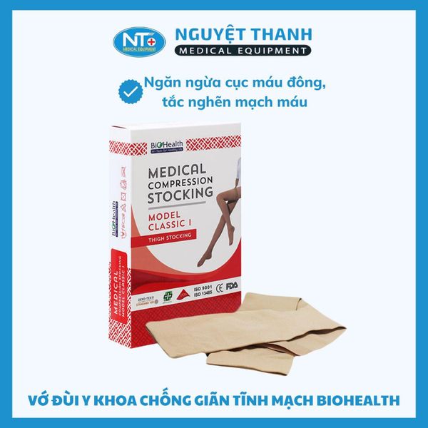 Vớ Đùi Y Khoa Biohealth Compression I AG - Hổ Trợ Suy Giãn Tĩnh Mạch - 1 Đôi/ Hộp