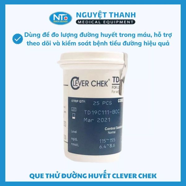 Que Thử Đường Huyết Clever Chek TD-4230 Chính Hãng, Giá Tốt