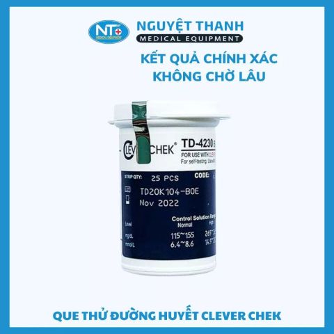 Que Thử Đường Huyết Clever Chek TD-4230 Chính Hãng, Giá Tốt