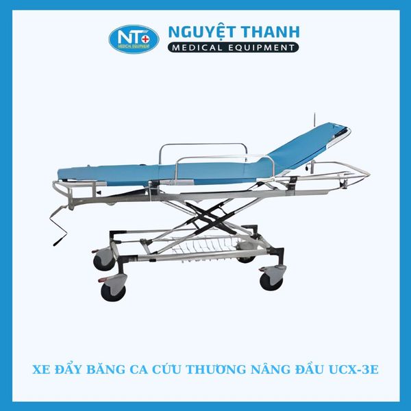 Băng ca cứu thương có bánh xe UCX-3L (có cây truyền dịch, nâng đầu)