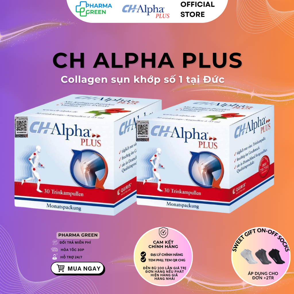 Ch Alpha Ranges Logo Collagen sụn khớp CH Alpha PLUS-30 ống*25ml