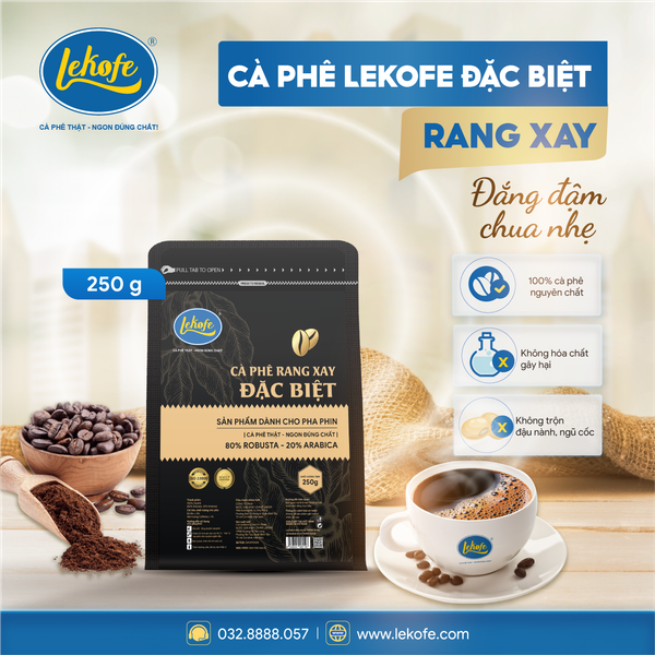  Cà phê Lekofe Đặc Biệt rang xay 250g