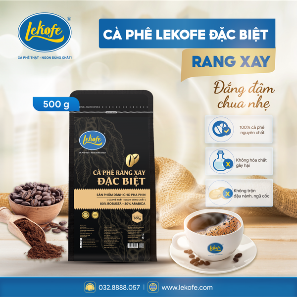  Cà phê Lekofe Đặc Biệt rang xay 500g