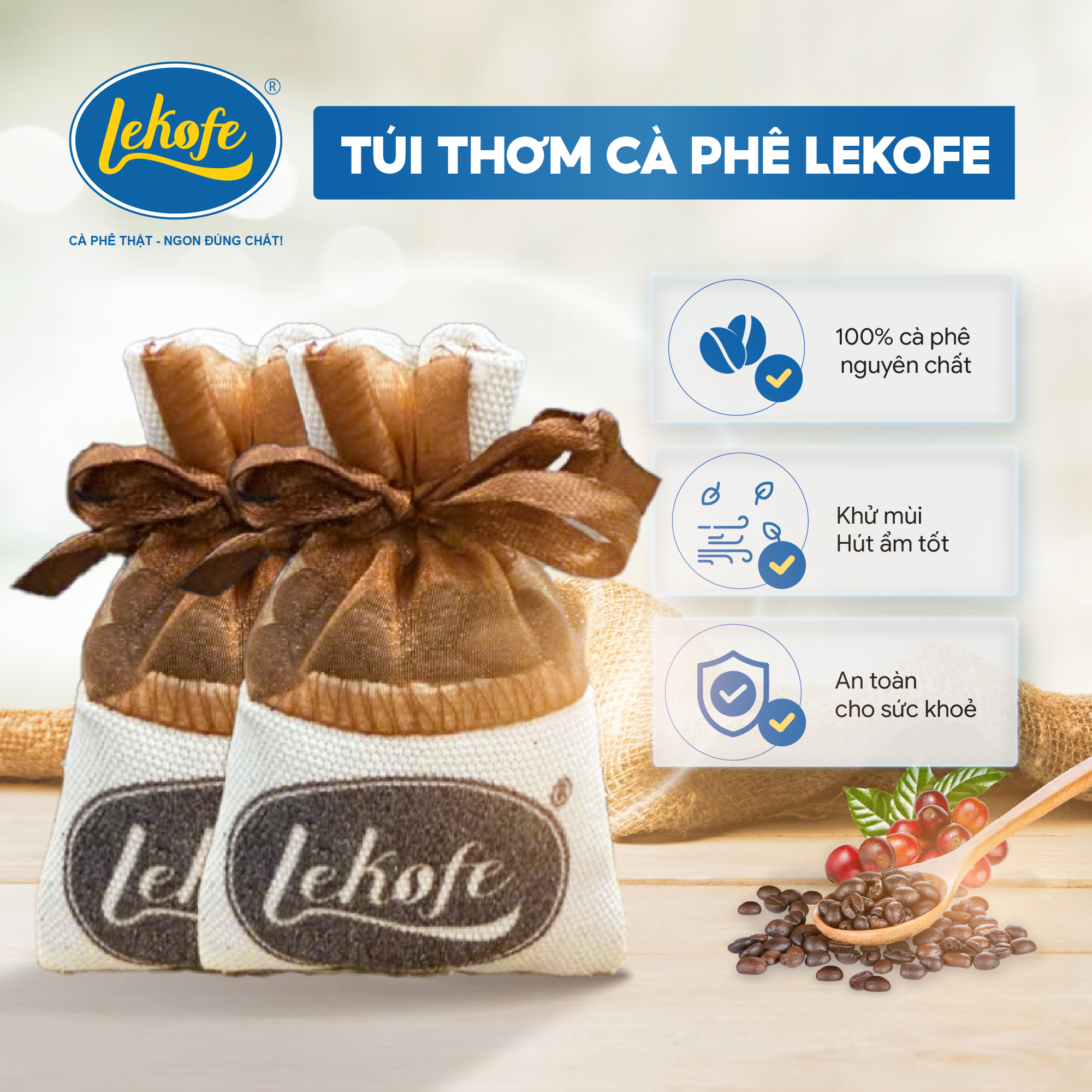  Túi Thơm Cà Phê Lekofe 
