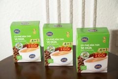 Cà Phê Hòa Tan 4in1 vị dừa hộp 170g ( New 10 gói x 17g) - tặng 2 gói