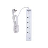  Ổ cắm điện Blaupunkt PSN8340, 4 ổ + USB-C + USB-A, PD20W, Dây dài 3m, chống lửa, an toàn với trẻ em 