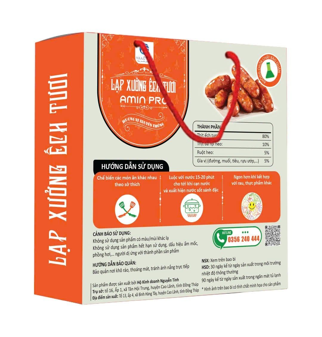  Lạp xưởng ếch tươi Amin Pro 