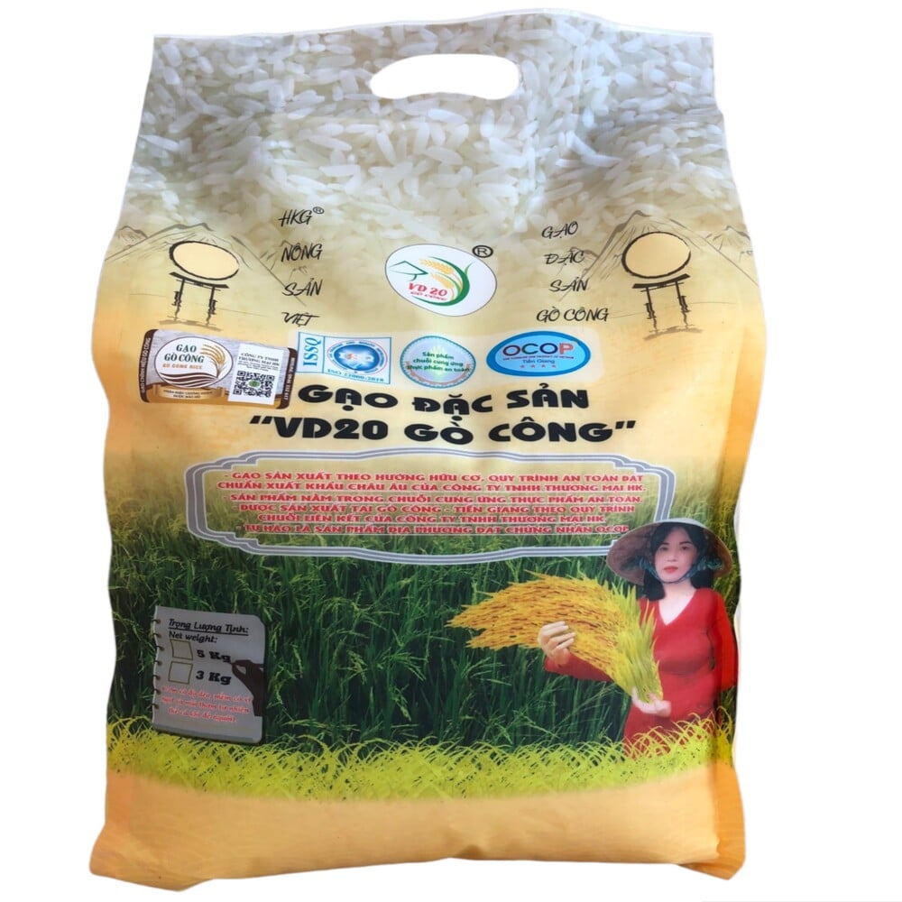 Gạo đặc sản VD20 Gò Công