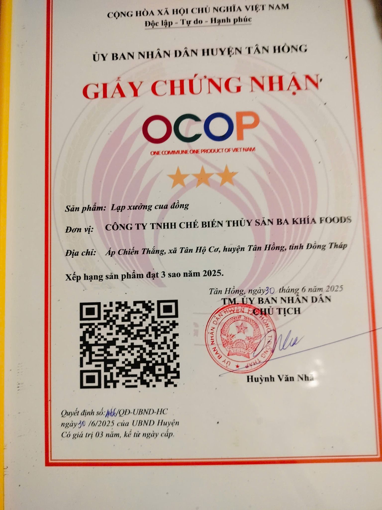  Lạp Xưởng Cua Đồng 
