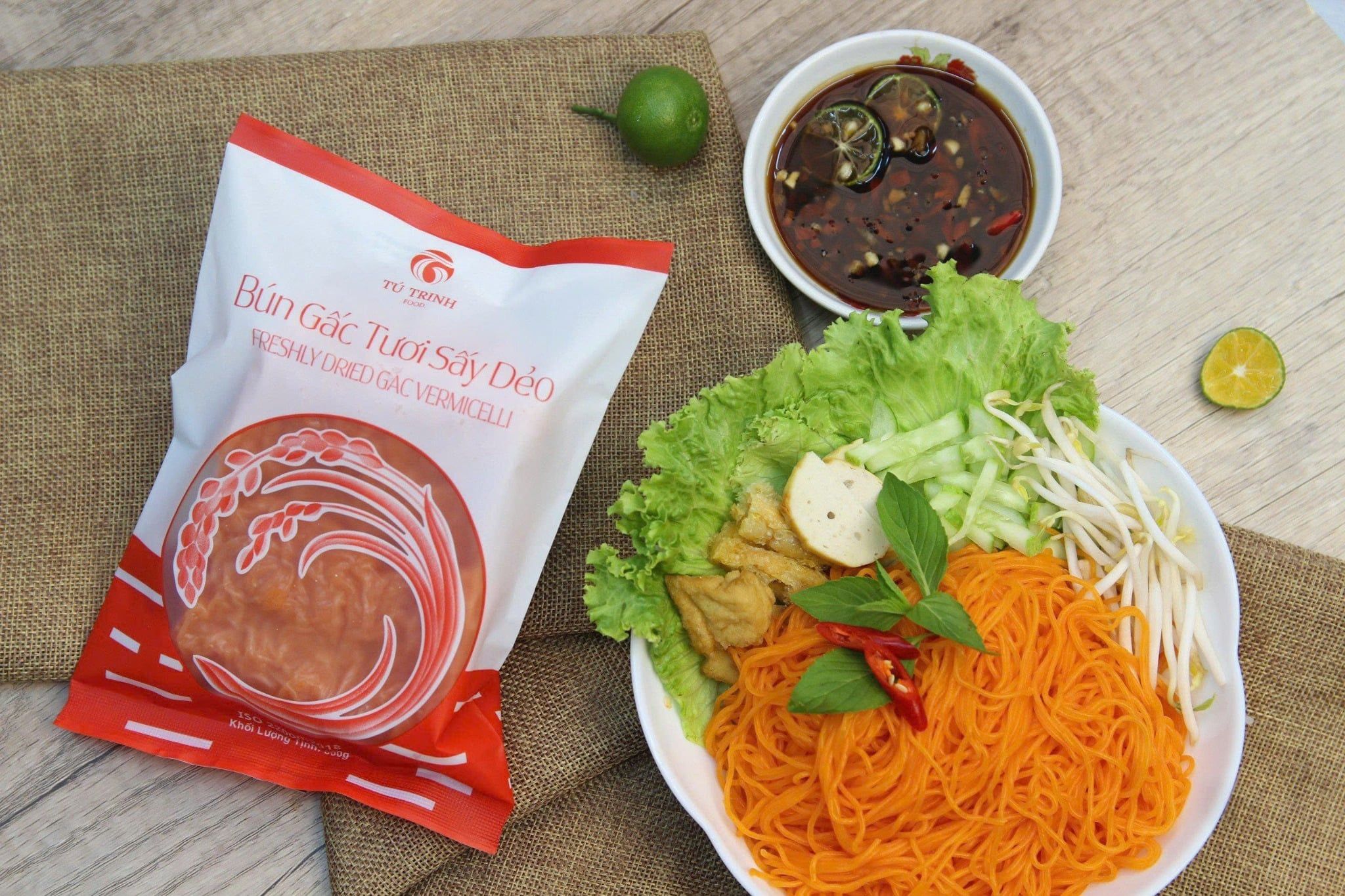  Bún gấc tươi sấy dẻo 