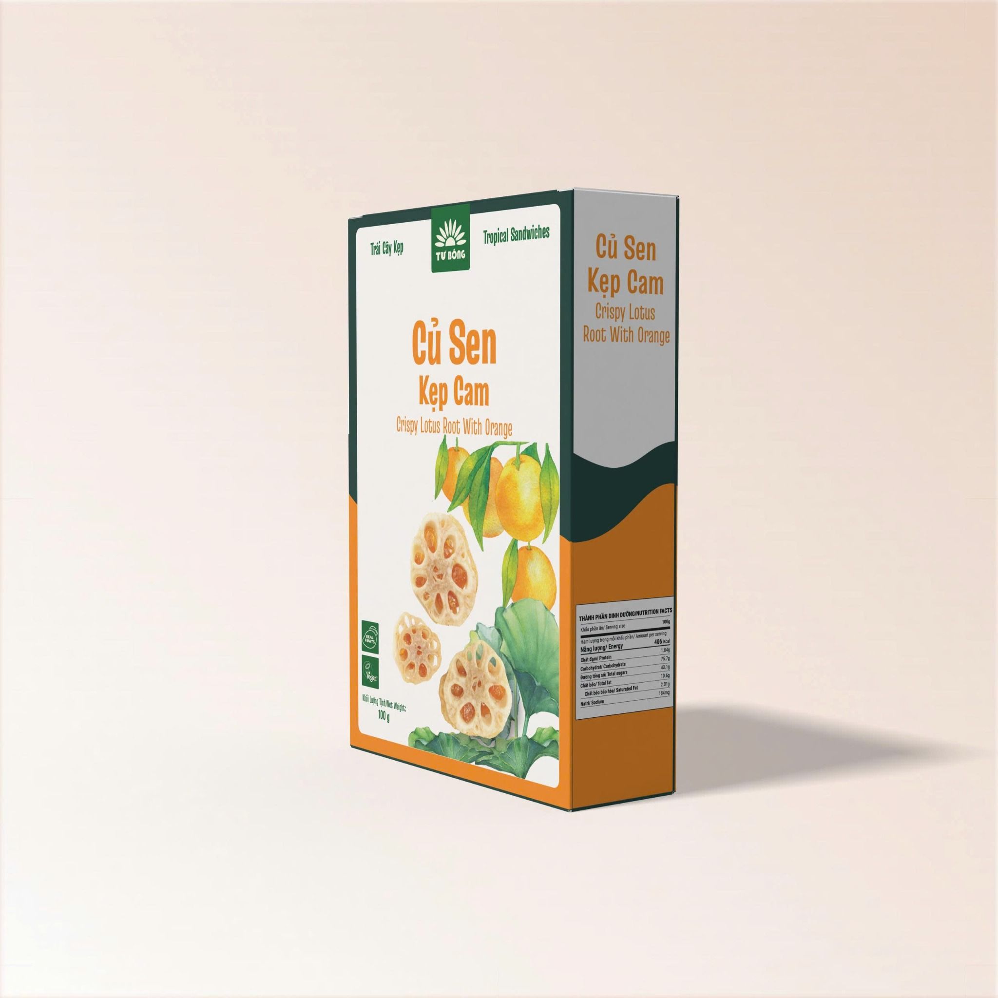  Củ sen kẹp cam 