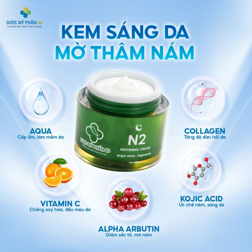 N2 - Kem Ức Chế Nám (30gr) Dược Mỹ Phẩm 4D