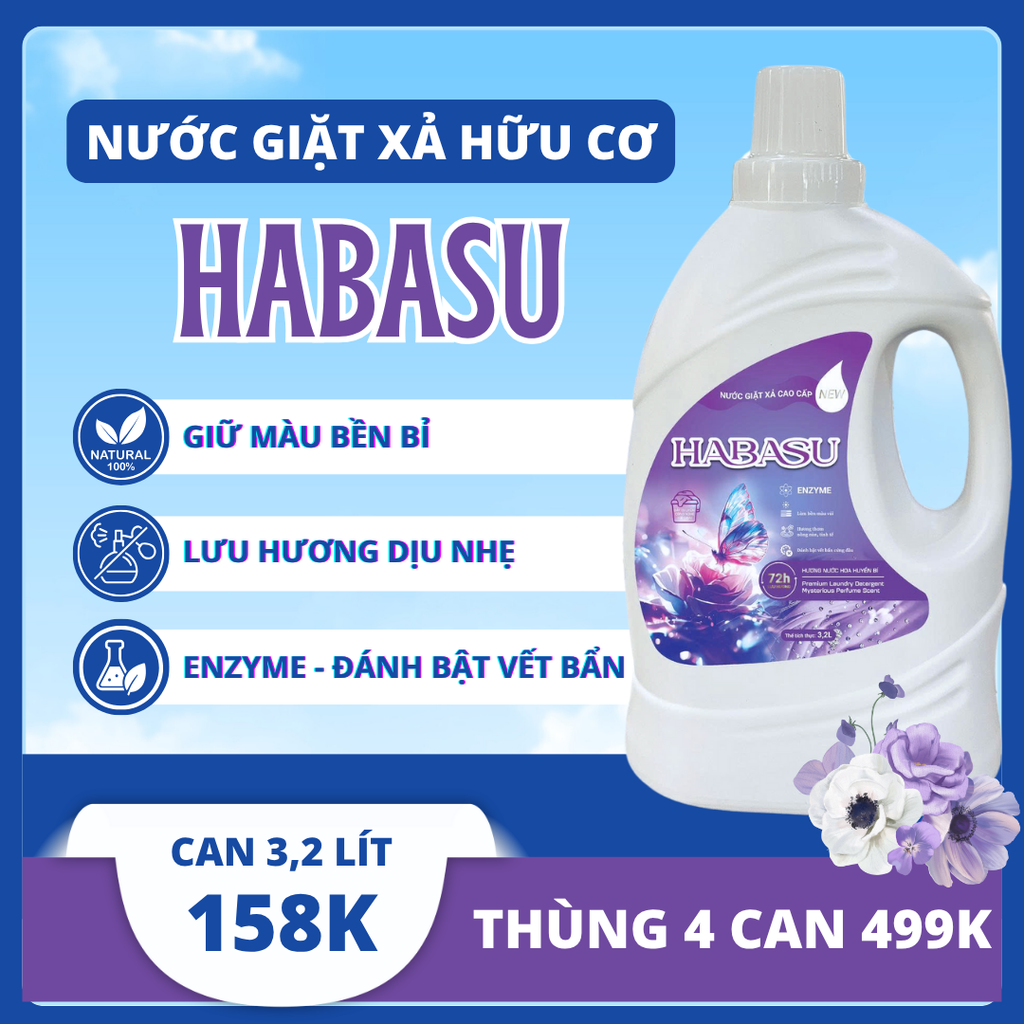 Nước Giặt HABASU Tím ( Can )