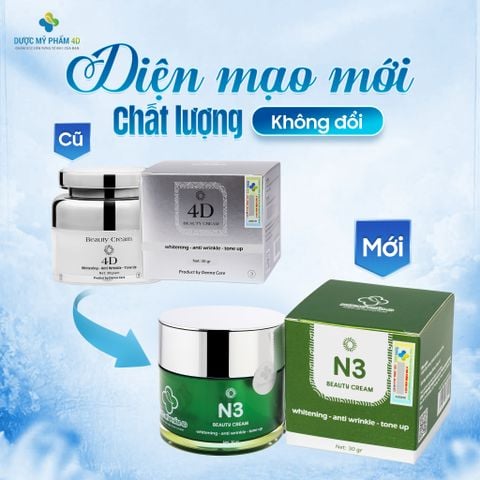 N3 - Kem Trắng Da Nâng Tone (30G) Dược Mỹ Phẩm 4D