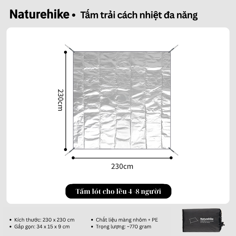 Tấm lót nhôm cách nhiệt đa năng Naturehike NH20FCD03