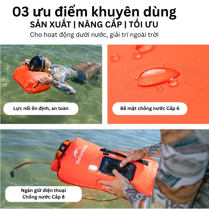 Naturehike NH17S001-G - Túi phao khô chống nước bản nâng cấp